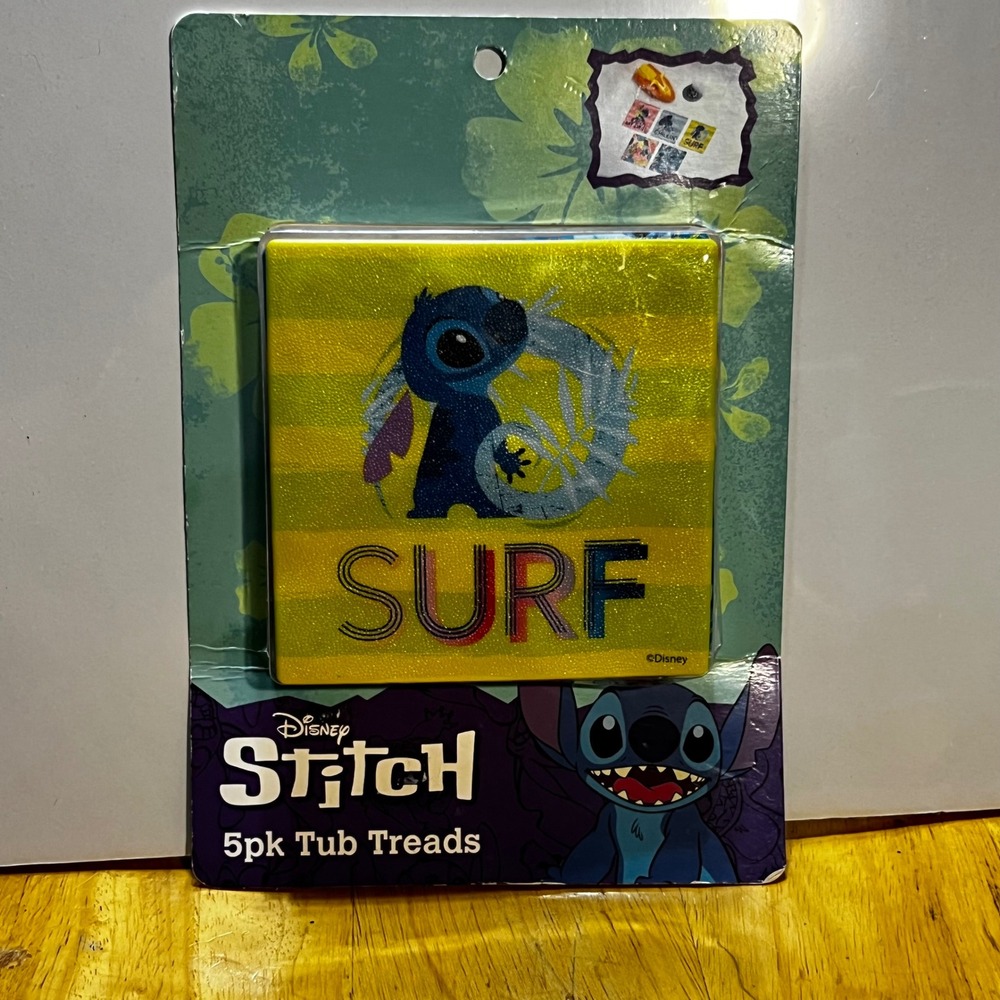 Disney Stitch 5pk Tub Treads Yellow Blue Lilo & Stitch Bath Safety Stickers